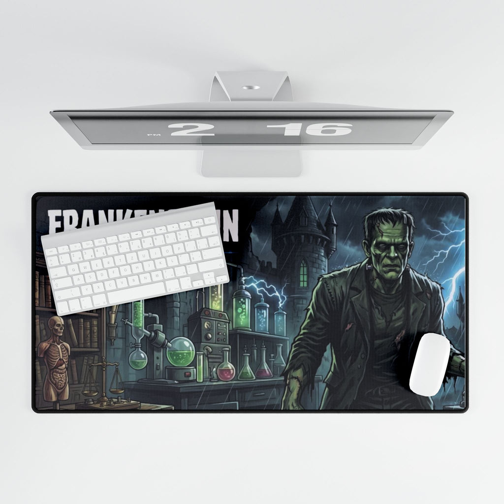Frankenstein Lab Scene Desk Mat | Horror Monster Mouse Pad