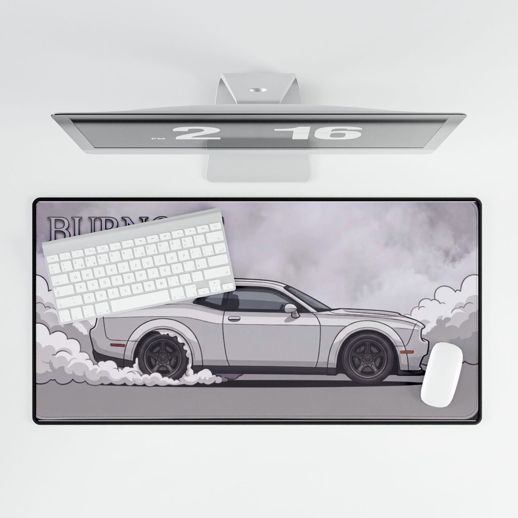 Burnout Muscle Car Desk Mat — Racing Mouse Pad for Gamers & Car Enthusiasts