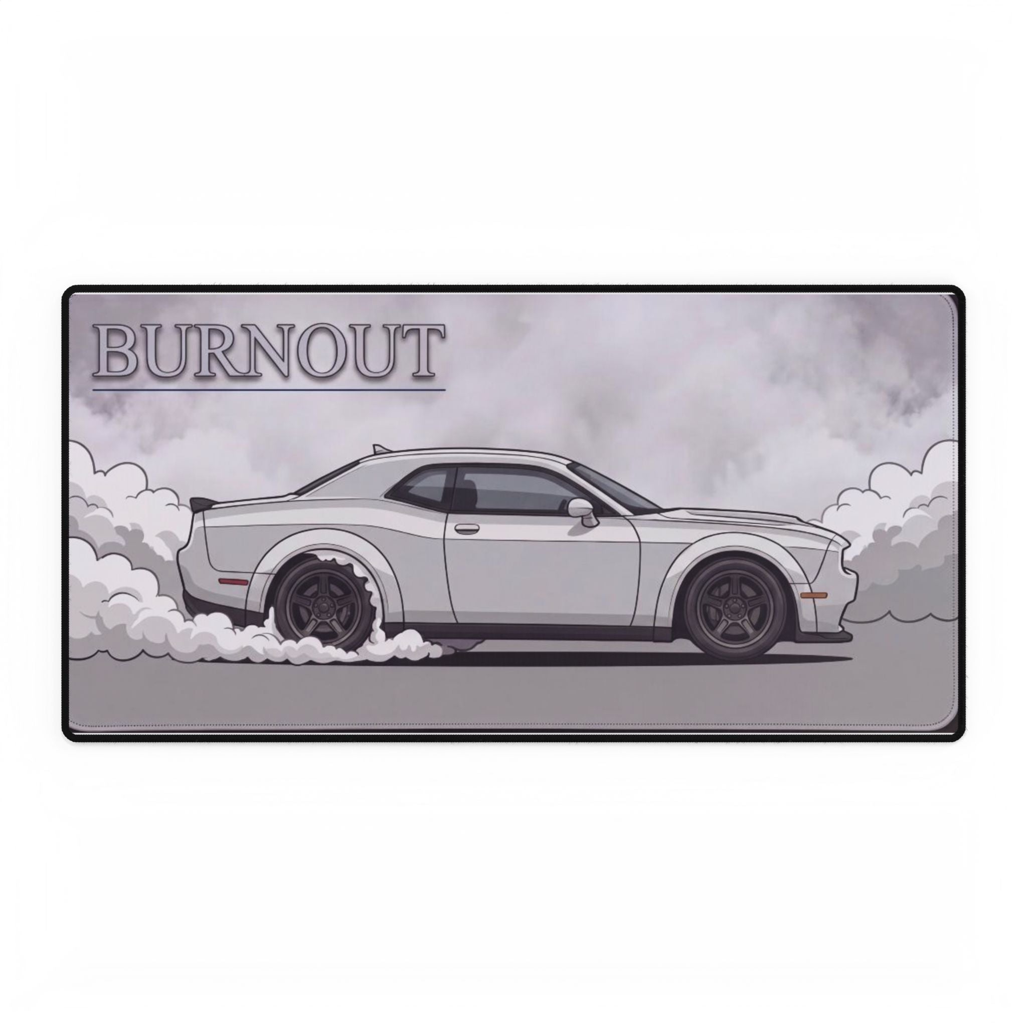 Burnout Muscle Car Desk Mat — Racing Mouse Pad for Gamers & Car Enthusiasts