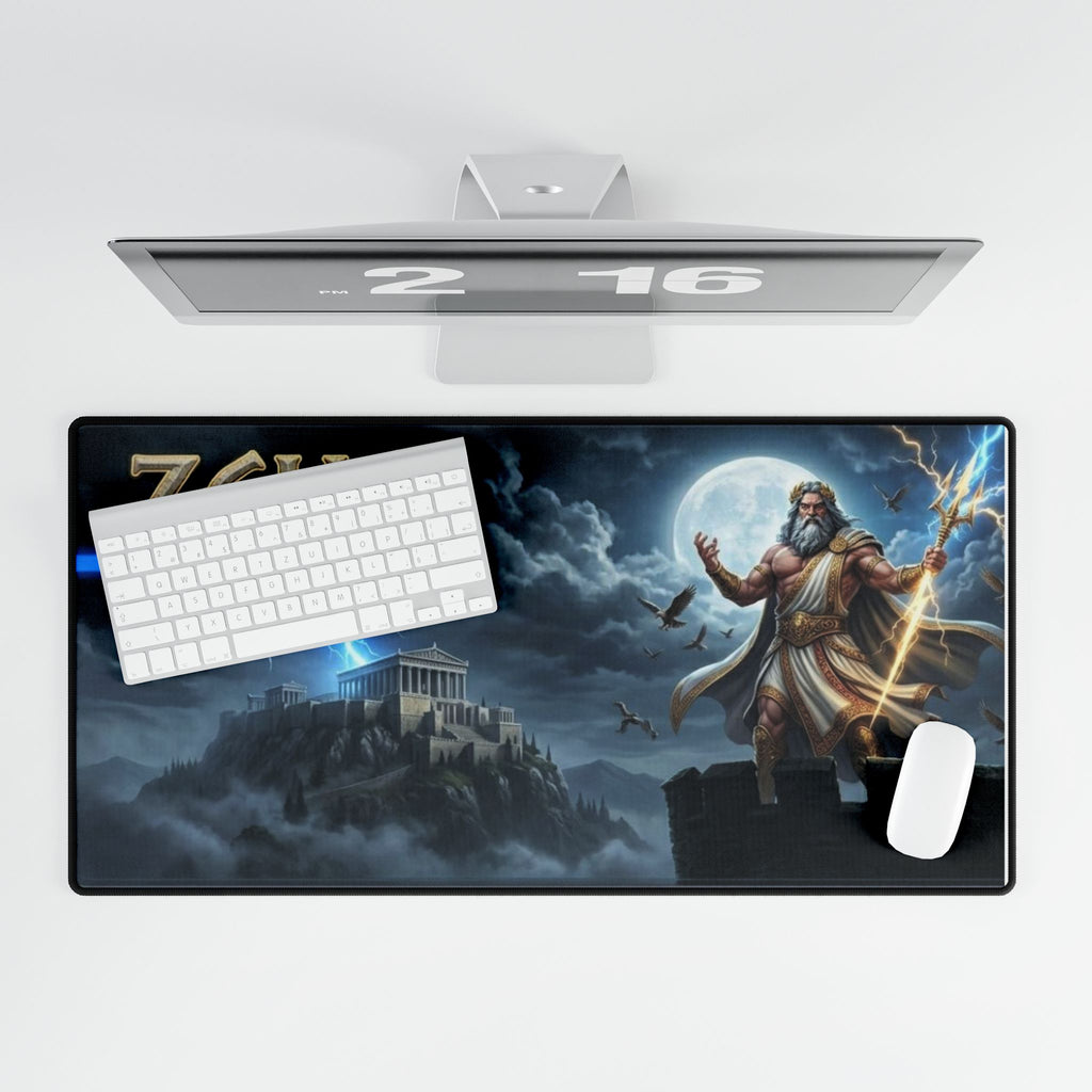 Zeus Lightning God desk mat | Mythology Gaming Desk Mat