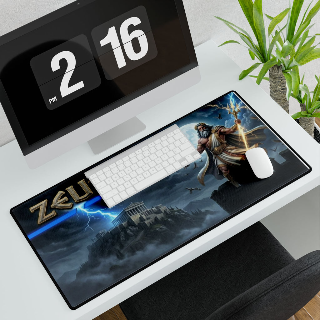 Zeus Lightning God desk mat | Mythology Gaming Desk Mat